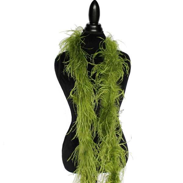 1 ply 72" Olive Green Ostrich Feather Boa
