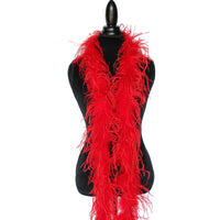 1 ply 72" Red Ostrich Feather Boa