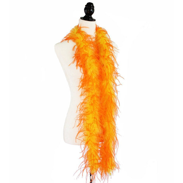 1 ply 72" 	Yellow/Orange mix Ostrich Feather Boa