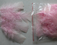 0.35 oz Baby Pink 3-4" Turkey Plumage Loose Feathers 80-120 Pieces