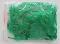 0.35 oz Emerald Green  3-4" Turkey Plumage Loose Feathers 80-120 Pieces