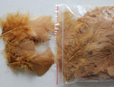 0.35 oz Ginger  3-4" Turkey Plumage Loose Feathers 80-120 Pieces