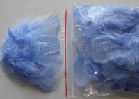 0.35 oz Light Blue 3-4" Turkey Plumage Loose Feathers 80-120 Pieces