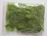 0.35 oz Olive Green  3-4" Turkey Plumage Loose Feathers 80-120 Pieces