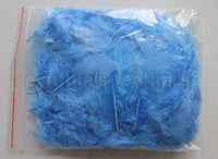 0.35 oz Periwinkle  3-4" Turkey Plumage Loose Feathers 80-120 Pieces