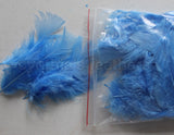 0.35 oz Periwinkle  3-4" Turkey Plumage Loose Feathers 80-120 Pieces