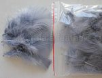 0.35 oz Silver Grey  3-4" Turkey Plumage Loose Feathers 80-120 Pieces