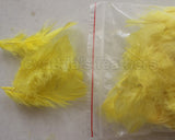 0.35 oz Yellow  3-4" Turkey Plumage Loose Feathers 80-120 Pieces