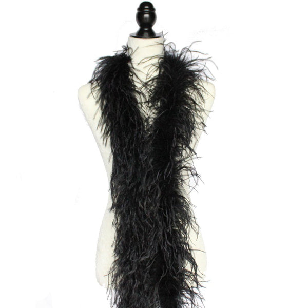 2 ply 72" Black	Ostrich Feather Boa