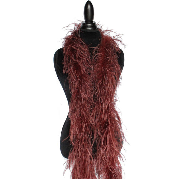 2 ply 72" Brown Ostrich Feather Boa
