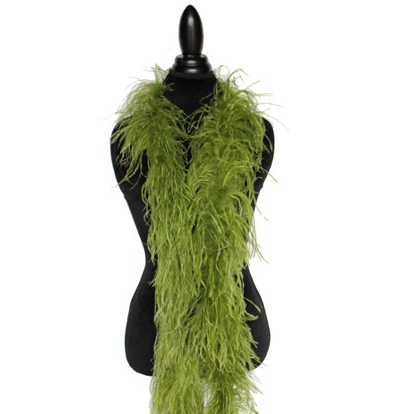2 ply 72" Olive Green Ostrich Feather Boa