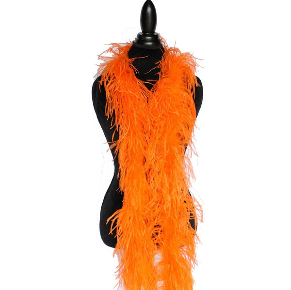 2 ply 72" Orange Ostrich Feather Boa