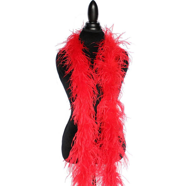 2 ply 72" Red Ostrich Feather Boa