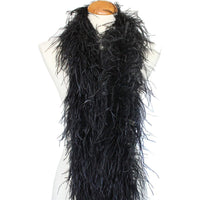 3 ply 72" Black Ostrich Feather Boa