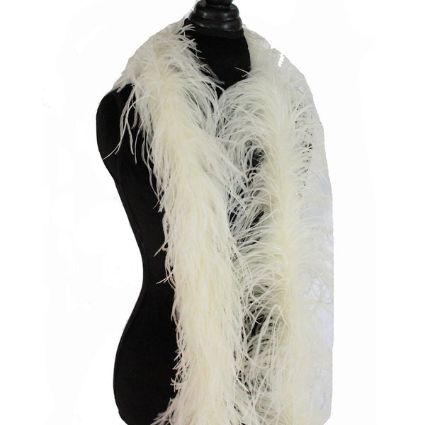 3 ply 72" Cream Yellow Ostrich Feather Boa