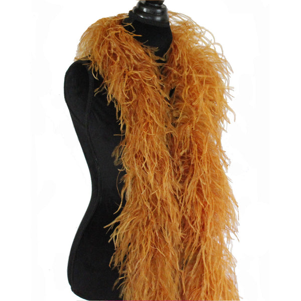 3 ply 72" Ginger Ostrich Feather Boa