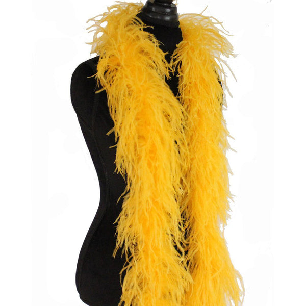 3 ply 72" Gold Ostrich Feather Boa