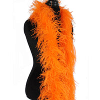 3 ply 72" Orange Ostrich Feather Boa