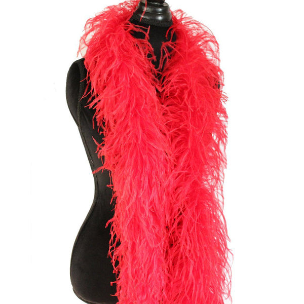 3 ply 72" Red Ostrich Feather Boa