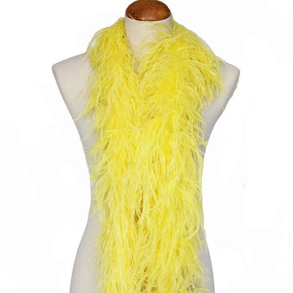 2 ply 72" Yellow Ostrich Feather Boa