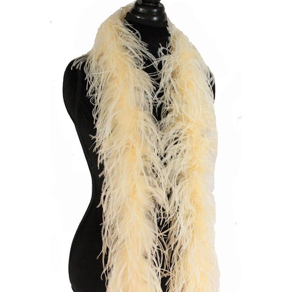3 ply 72" Champagne Ostrich Feather Boa