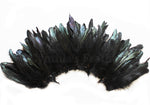 20 Grams (0.7 oz) 4-6" Half Bronze Black Schlappen Coque Rooster Feathers, ~200 pcs