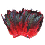 20 Grams (0.7 oz) 4-6" Half Bronze Red Schlappen Coque Rooster Tail Feathers, ~200 pcs