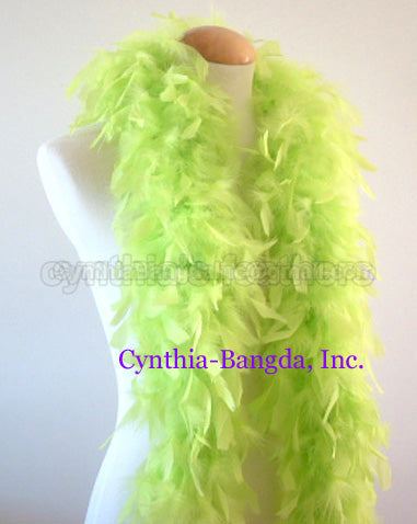 45 Grams Light Lime Green Chandelle Feather Boa