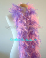 45 Grams Baby Pink/Lavender Mix Chandelle Feather Boa