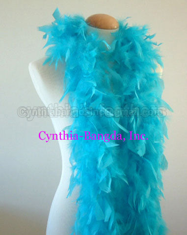 45 Grams Turquoise Chandelle Feather Boa