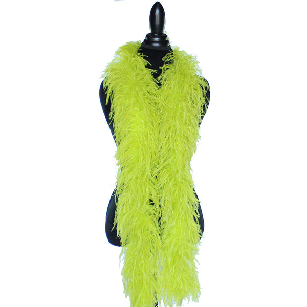 4 ply 72" Chartreuse Green Ostrich Feather Boa