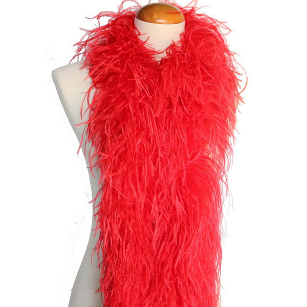 4 ply 72" Red Ostrich Feather Boa