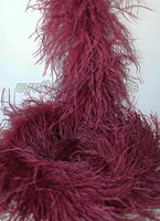 4 ply 72" Burgundy Ostrich Feather Boa