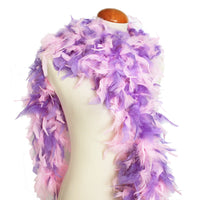 65 Grams Baby Pink/ Lavender Mix Chandelle Feather Boa