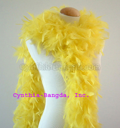 65 Grams Yellow Chandelle Feather Boa