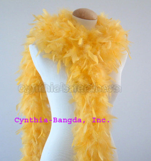 65 Grams Gold Yellow Chandelle Feather Boa