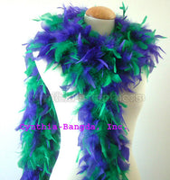 65 Grams Green/Purple Mix Chandelle Feather Boa