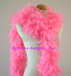 65 Grams Candy Pink With Lurex Tinsel Chandelle Feather Boa