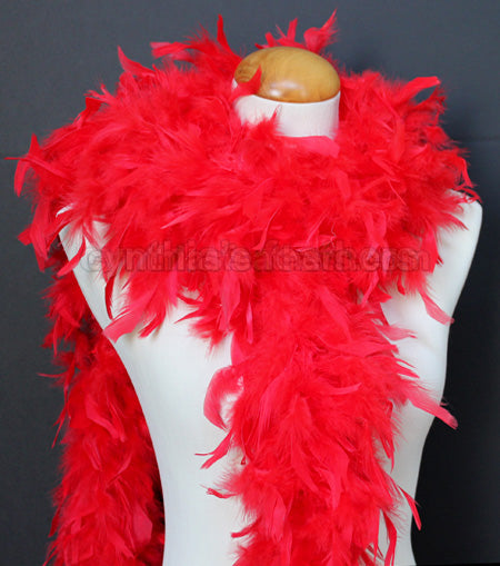 65 Grams Red Chandelle Feather Boa