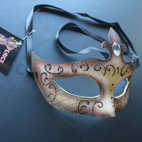 Venetian Mask, Soft Brown  Venetian  Masquerade Mask 6I10A  SKU: 6C11