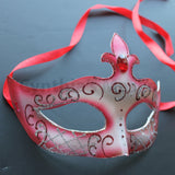 Venetian Mask, Red  Venetian   Masquerade Mask 6I1B  SKU: 6D41