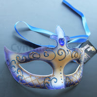 Venetian Mask, Blue  Venetian  Masquerade Mask 6I3A  SKU: 6D42