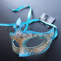 Venetian Mask, Aqua  Venetian  Masquerade Mask 6I5A  SKU: 6D51