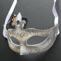Venetian Mask, White  Venetian  Masquerade Mask 6I6B  SKU: 6D51