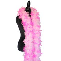 80 Grams Baby Pink With Hot Pink Tips Chandelle Feather Boa