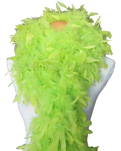 80 Grams Lime Green Chandelle Feather Boa