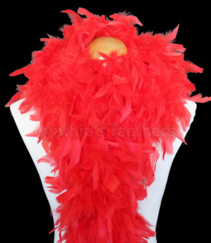 80 Grams Red Chandelle Feather Boa