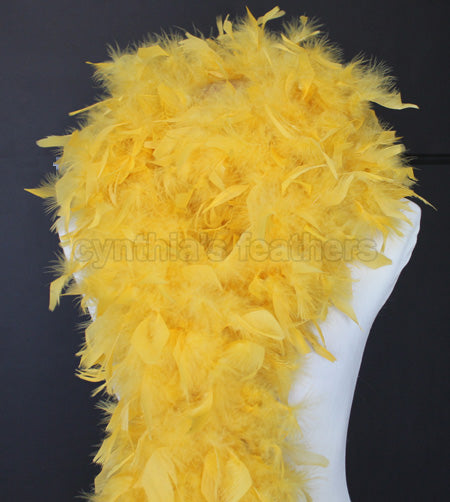 80 Grams Golden Yellow Chandelle Feather Boa