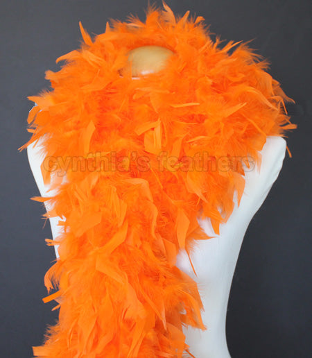 80 Grams Orange Chandelle Feather Boa
