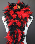 80 Grams Red/Black Mix Chandelle Feather Boa